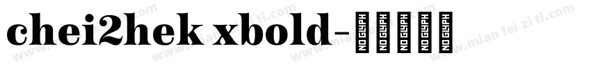 chei2hek xbold字体转换